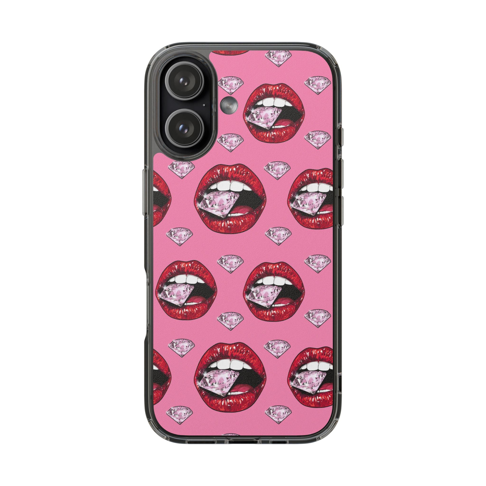iPhone 17 phone Case - Diamond Bite Glam Pop Art Style Impact-Resistant Cover