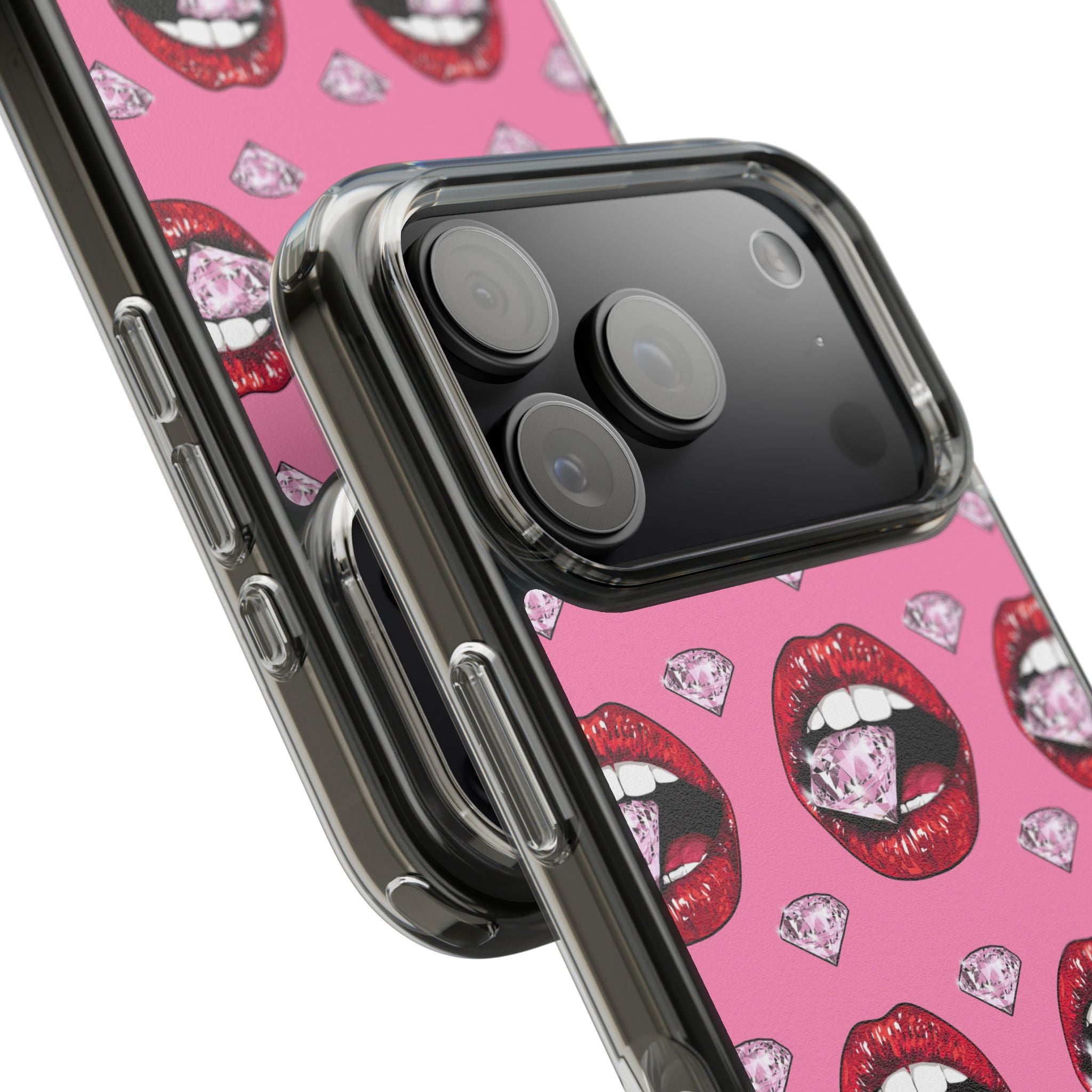 iPhone 17 phone Case - Diamond Bite Glam Pop Art Style Impact-Resistant Cover