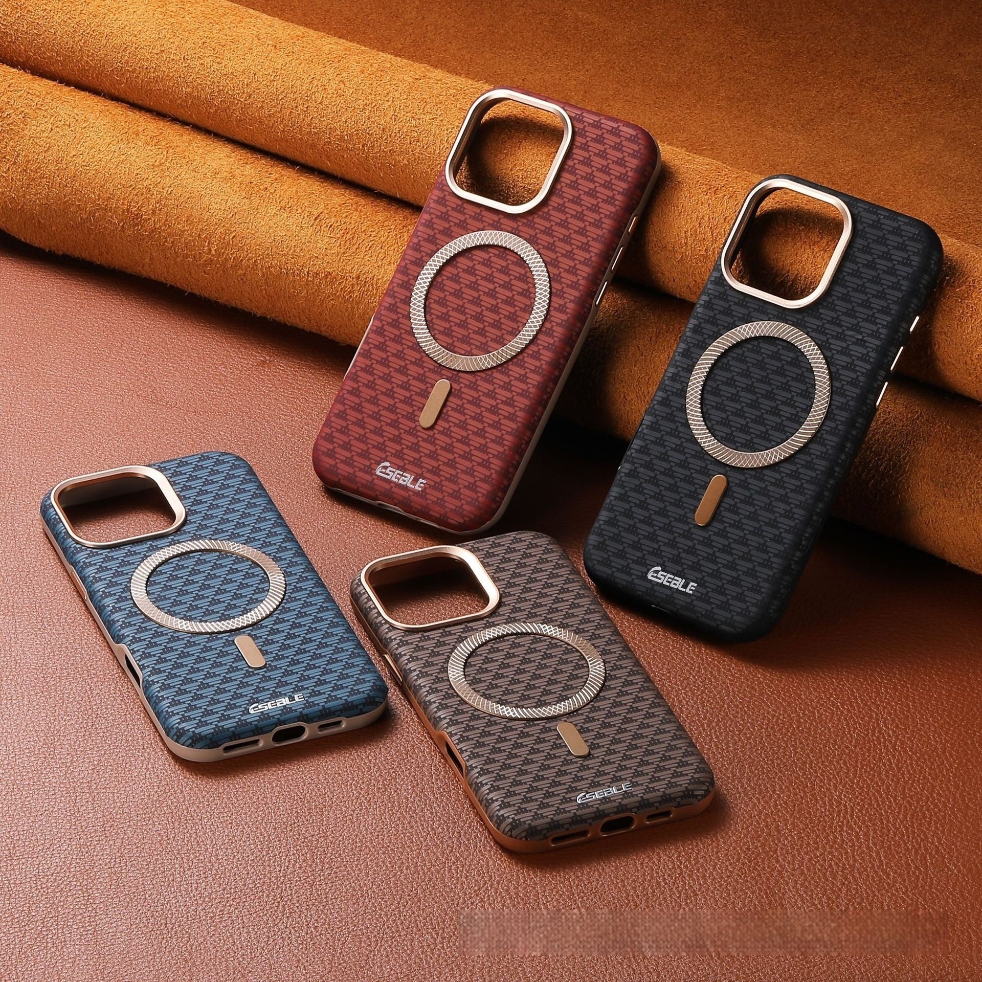 Luxury Leather Magnetic Phone Case – Classic Texture, Premium Protection
