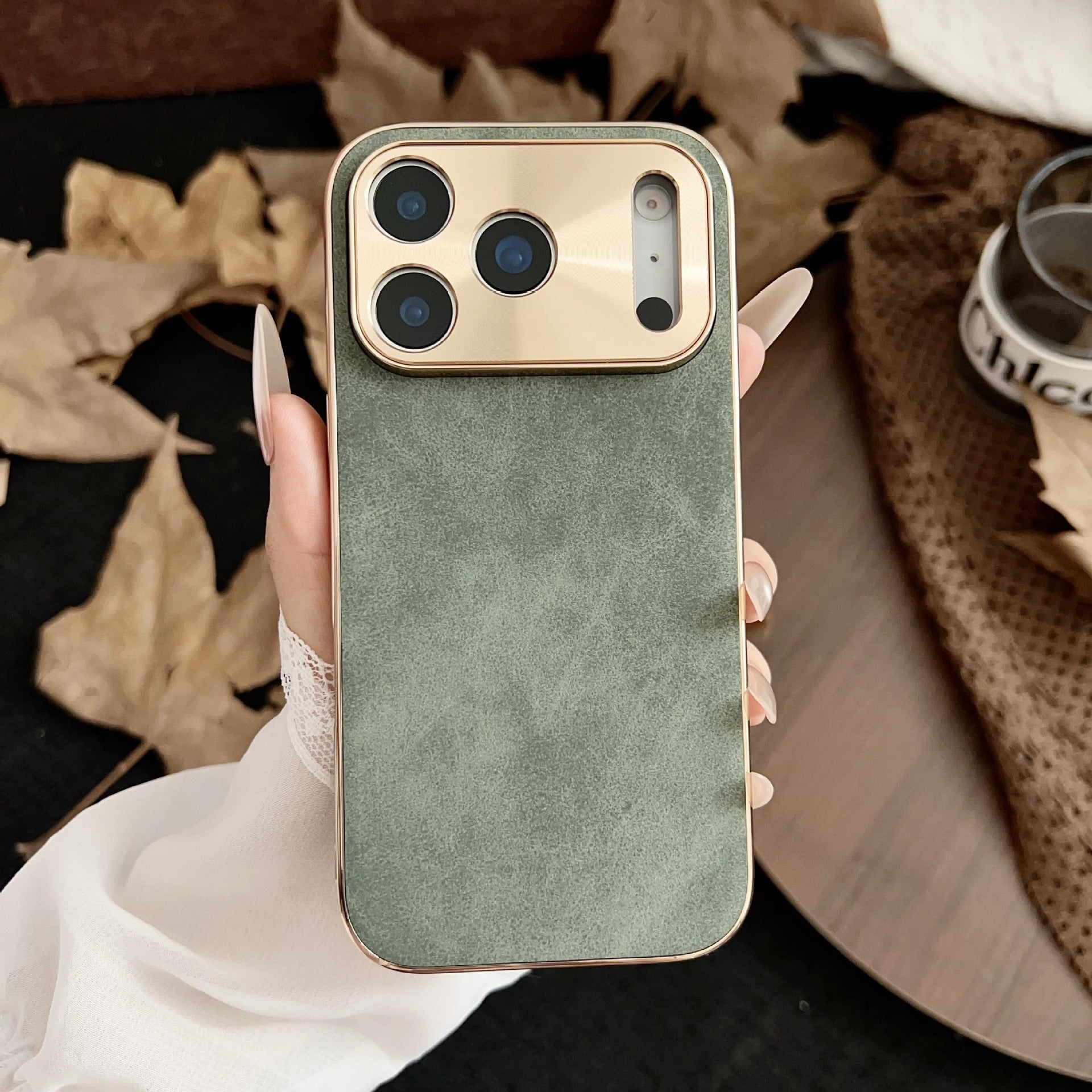Lambskin Felt Glam Phone Case