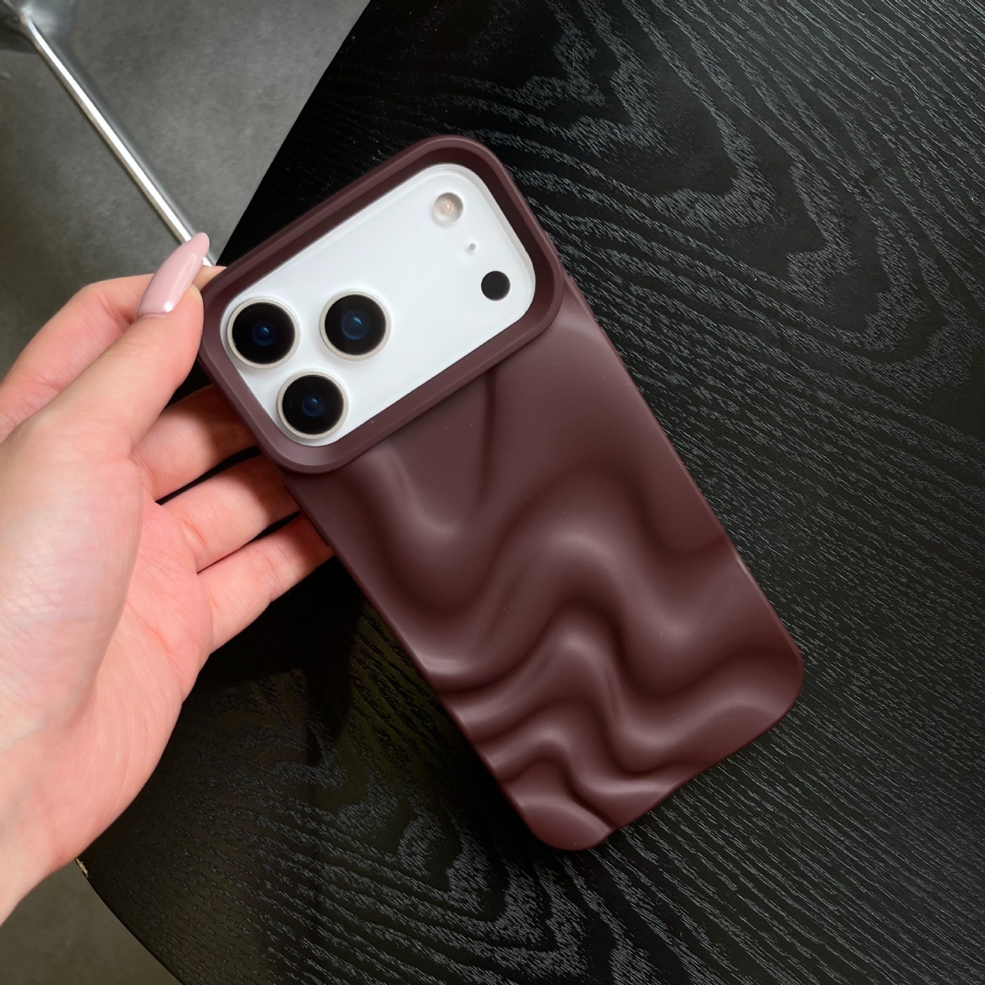 Frosted Water Ripple Soft Case – Minimal, Modern & Chic