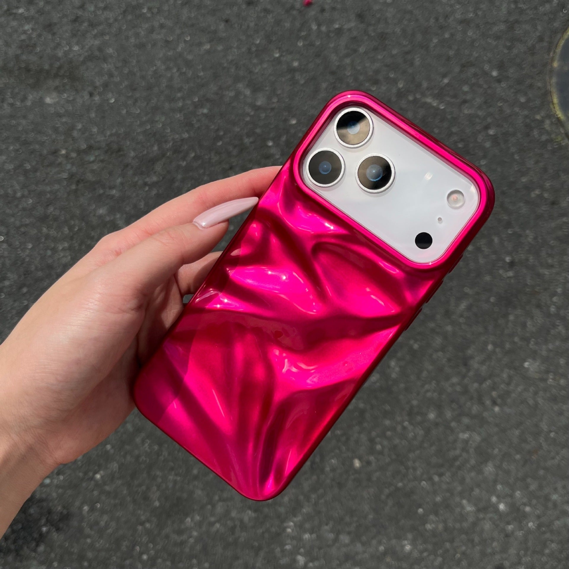 3D Pleated Glossy Soft TPU Case – Bold Style, Everyday Protection