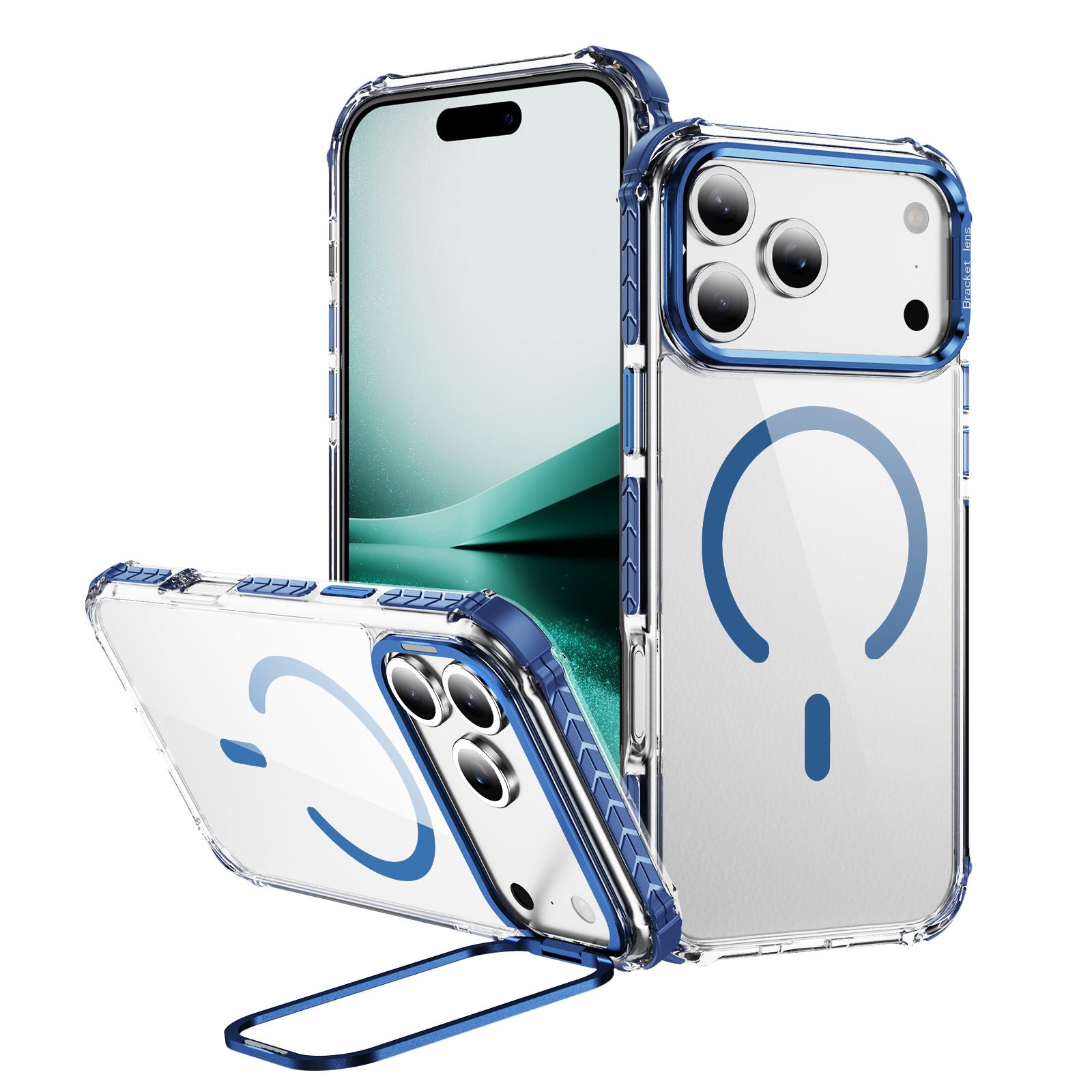 Clear MagSafe Silicone Case with Stand