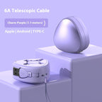 3-in-1 Telescopic Fast Charging Cable – Compact & Travel Friendly