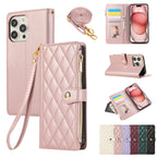 Diamond Chanel's Style Zipper Crossbody Phone Case