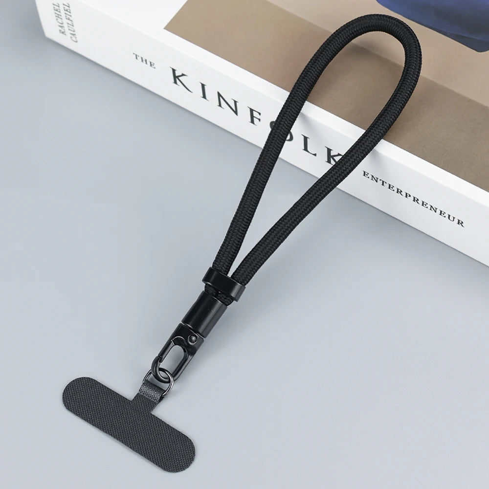 Adjustable Anti-Loss Phone Lanyard Strap – Self-Locking Design with Stainless Steel Clips | Universal Wrist &amp; Neck Rope