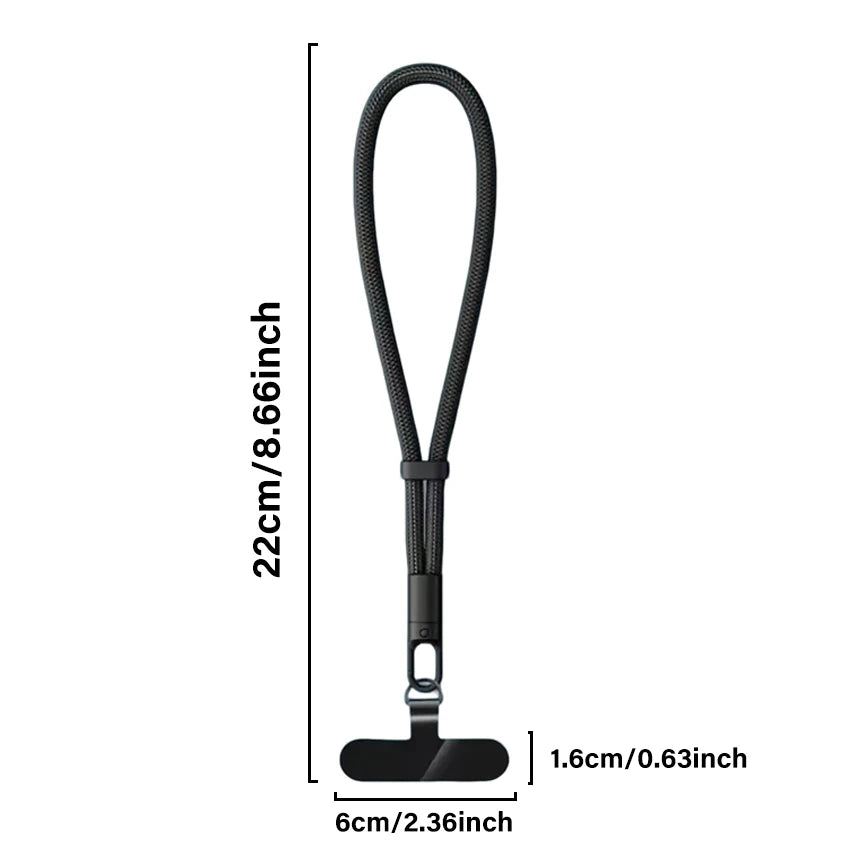 Adjustable Anti-Loss Phone Lanyard Strap – Self-Locking Design with Stainless Steel Clips | Universal Wrist &amp; Neck Rope