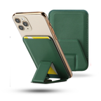 Magnetic Phone Wallet with Built-In Stand – Soft Faux Leather