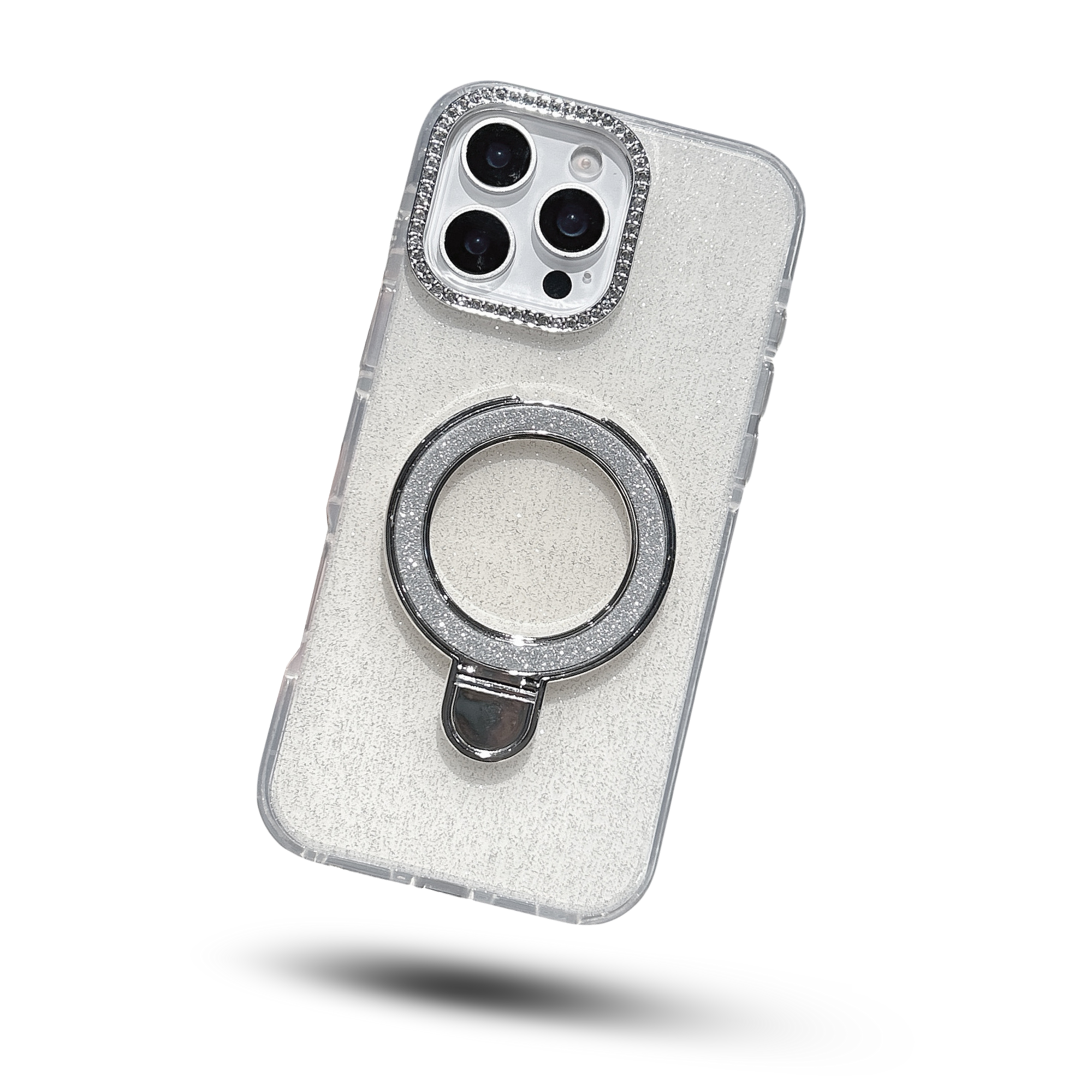 Gradient Glitter Mobile Phone Cases With Rotating Bracket