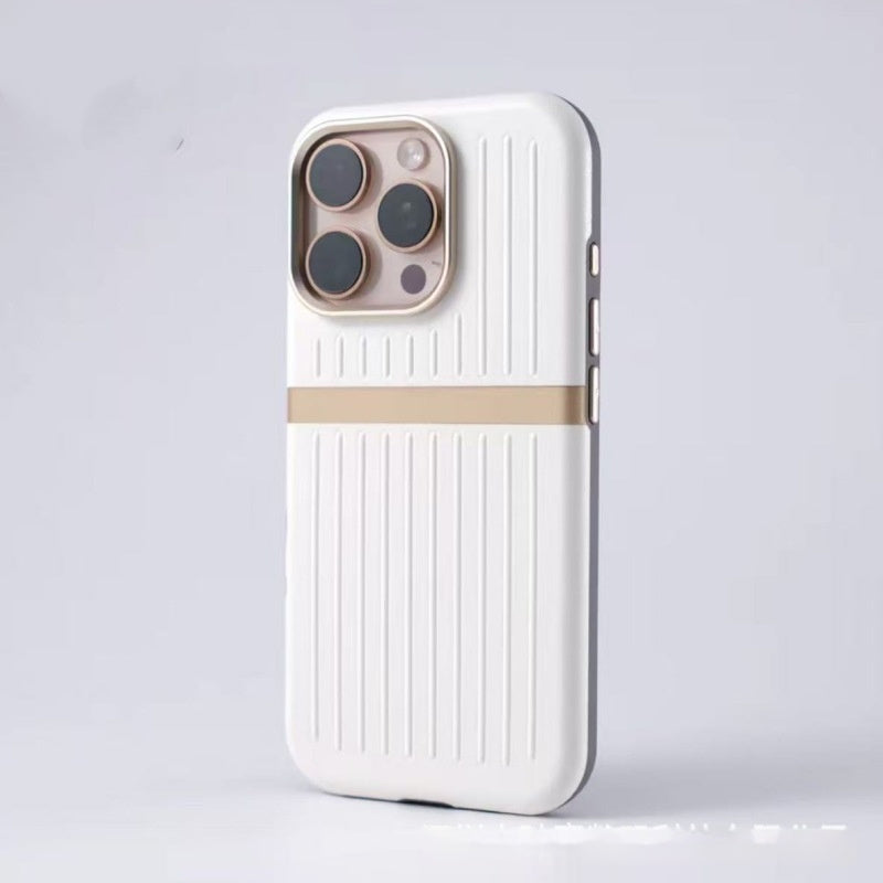 Corrugated Magnetic Leather Phone Case