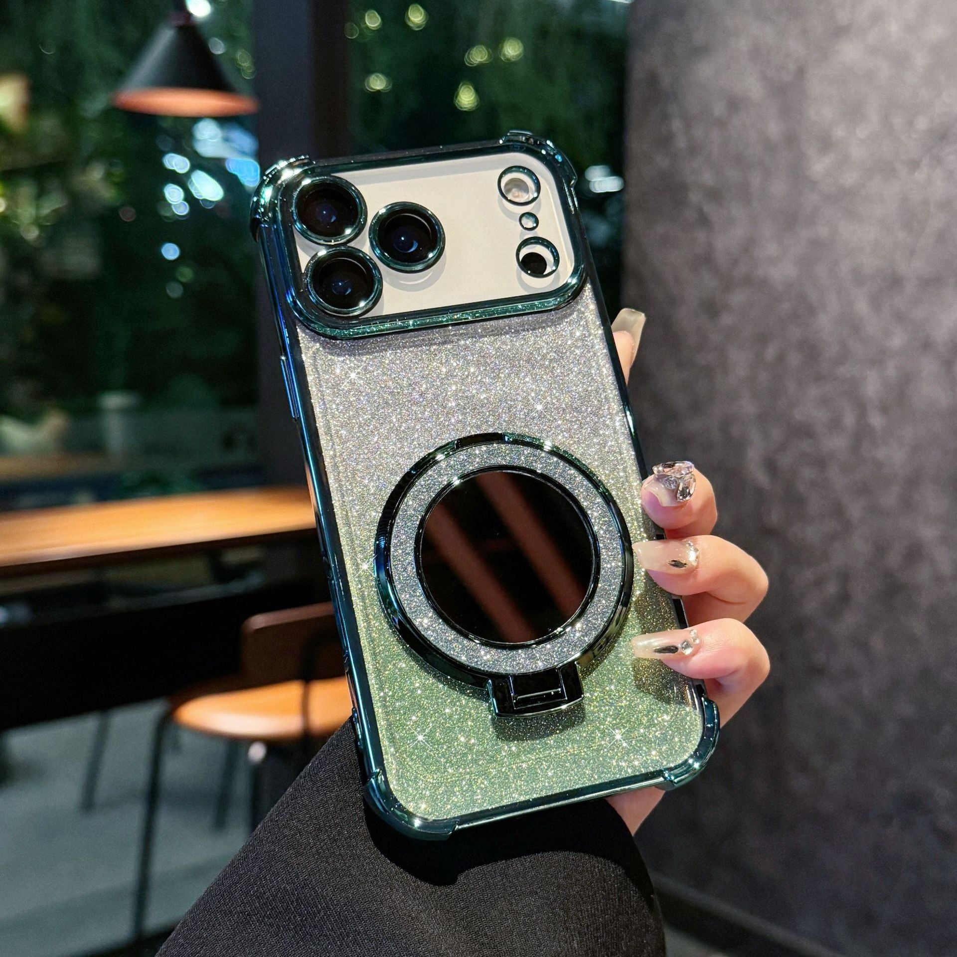 Glam Sparkle Phone Case with built in mirror