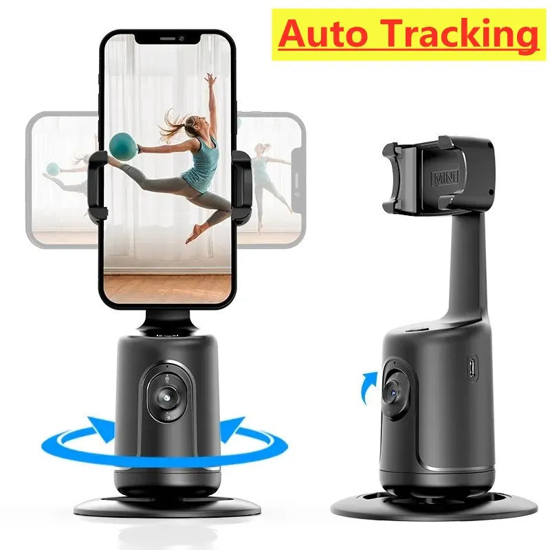 360° Auto Tracking Smart Phone Holder – AI Face Tracking & Gesture Control